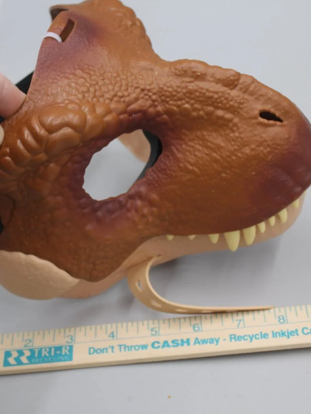 Realistic Dinosaur T-Rex Mask Move Jaw NO Sound Hard Plastic Dino Kids Adult